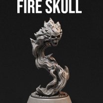 Fire Skull Figure (Unpainted)