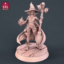 Witch with a broom Figure (Unpainted)