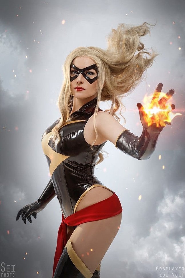 Russian Cosplay: Miss Marvel (Marvel Comics) by SeiPhoto