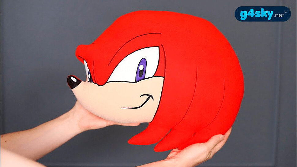 [Fun Video] Sonic The Hedgehog - Knuckles Face Handmade Plush Pillow
