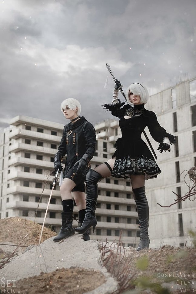Russian Cosplay: 2B & 9S (NieR: Automata) by SeiPhoto