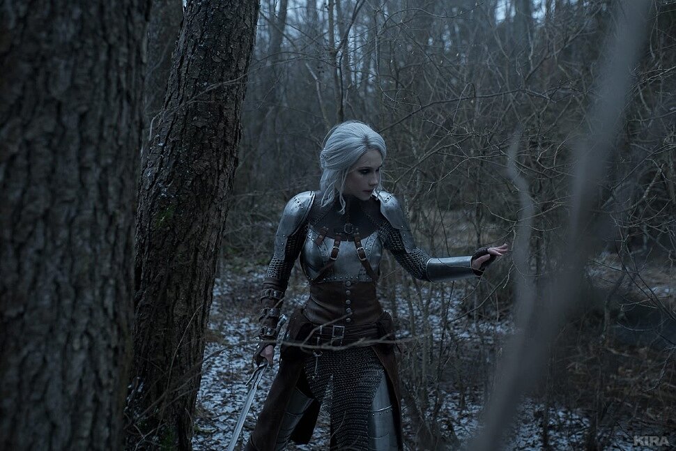 Russian Cosplay: Geralt & Ciri (The Witcher 3: Wild Hunt) by Alex Wolf & Frau_Haku