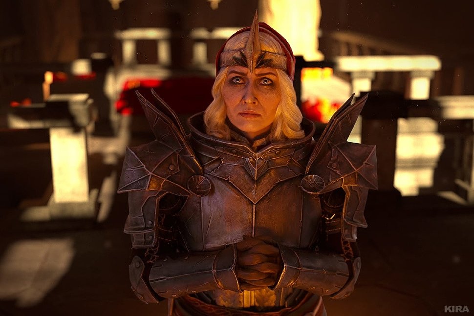 Russian Cosplay: Knight-Commander Meredith (Dragon Age II) by BehemothCat