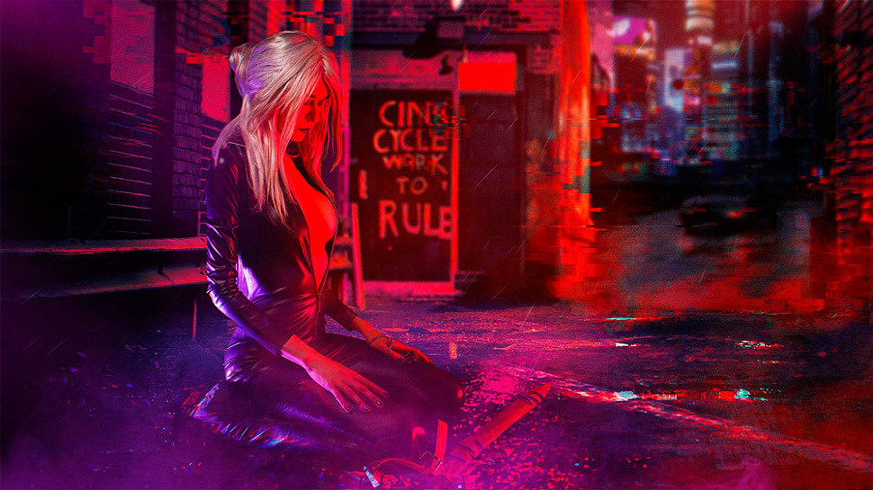 Russian Cosplay: Ciri (Witcher 3 + Cyberpunk 2077) by nyuukke
