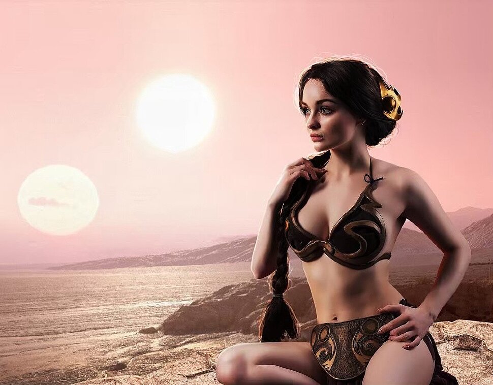 Russian Cosplay: Slave Leia (Star Wars) by Katssby