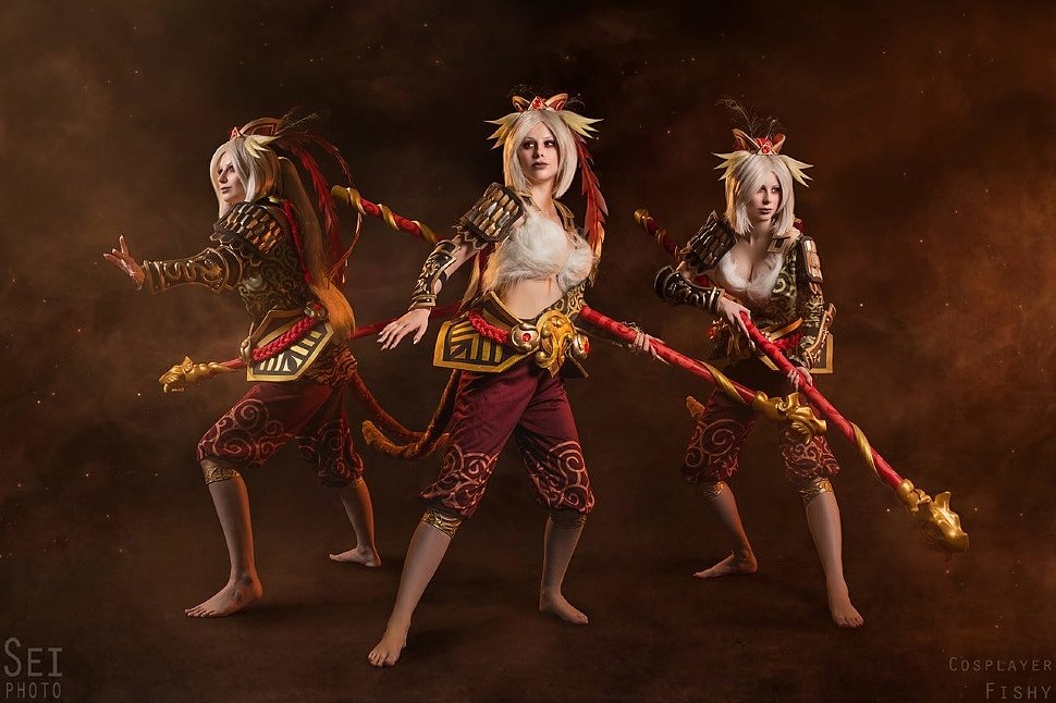 Russian Cosplay: fem! Monkey King (Dota 2) by Daria Kravets