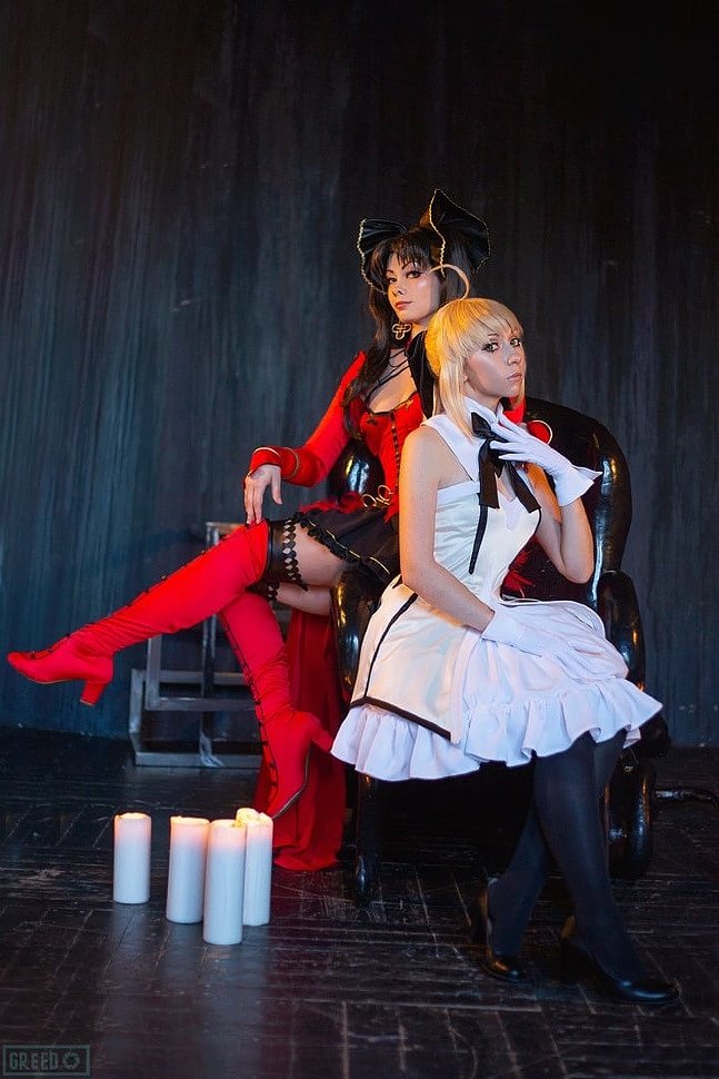 Russian Cosplay: Rin & Saber (Fate/stay night)