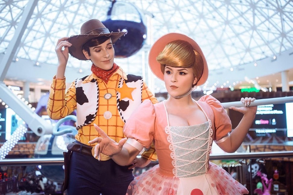 Russian Cosplay: Sheriff Woody & Bo Peep (Toy Story) by Dziro & Le Atlass