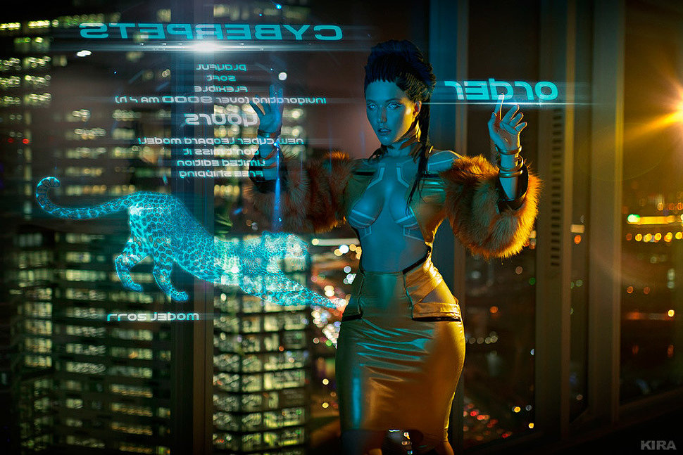 Russian Cosplay: Neokitsch Diva (Cyberpunk 2077) by Lyumos