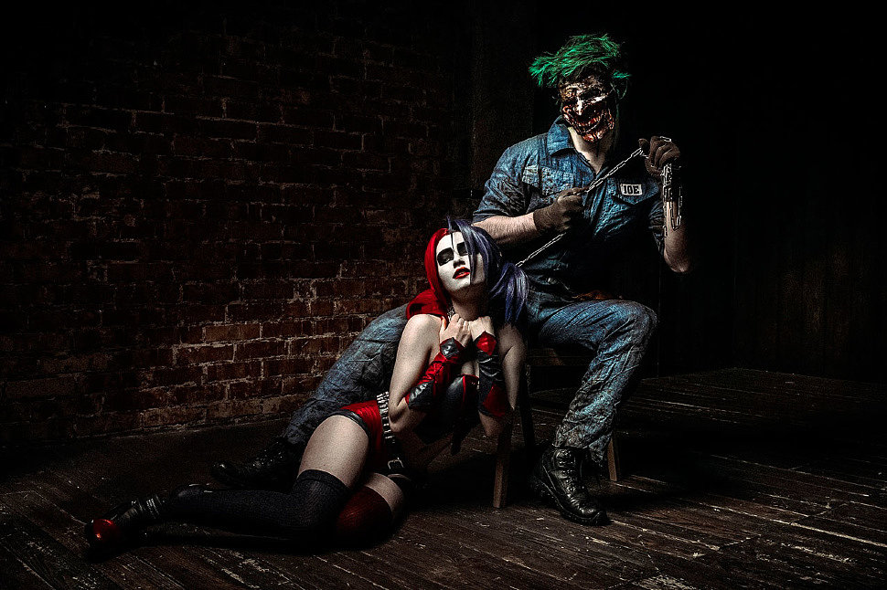 Russian Cosplay: Joker, Harley Quinn (DC) by CarryKey, Lucher
