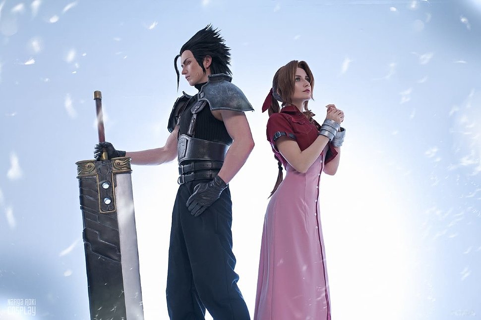 Russian Cosplay: Aerith & Zack (Final Fantasy VII) by Narga & Aoki