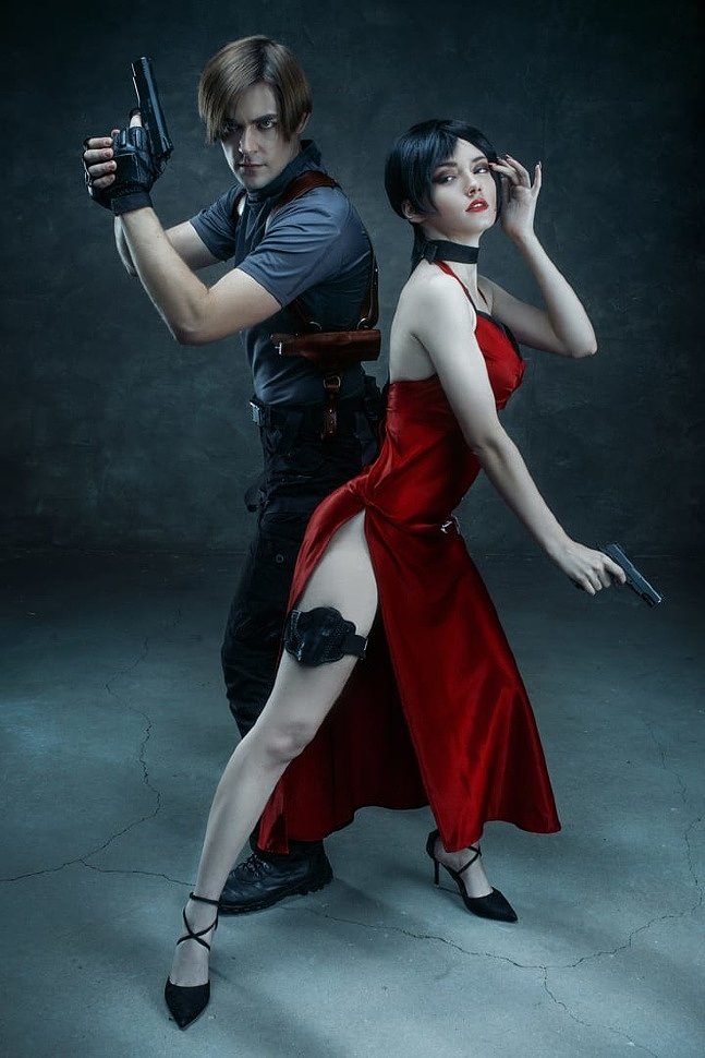 Russian Cosplay: Ada Wong & Leon Kennedy (Resident Evil 2) by Carry & Lucher