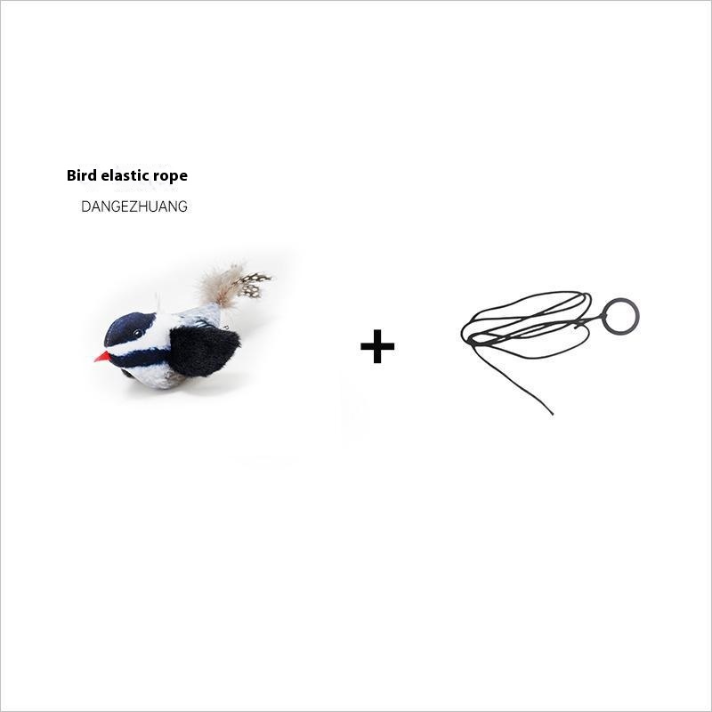 Hanging Bird Sound Plush Toy (Black And White Elastic String) Video