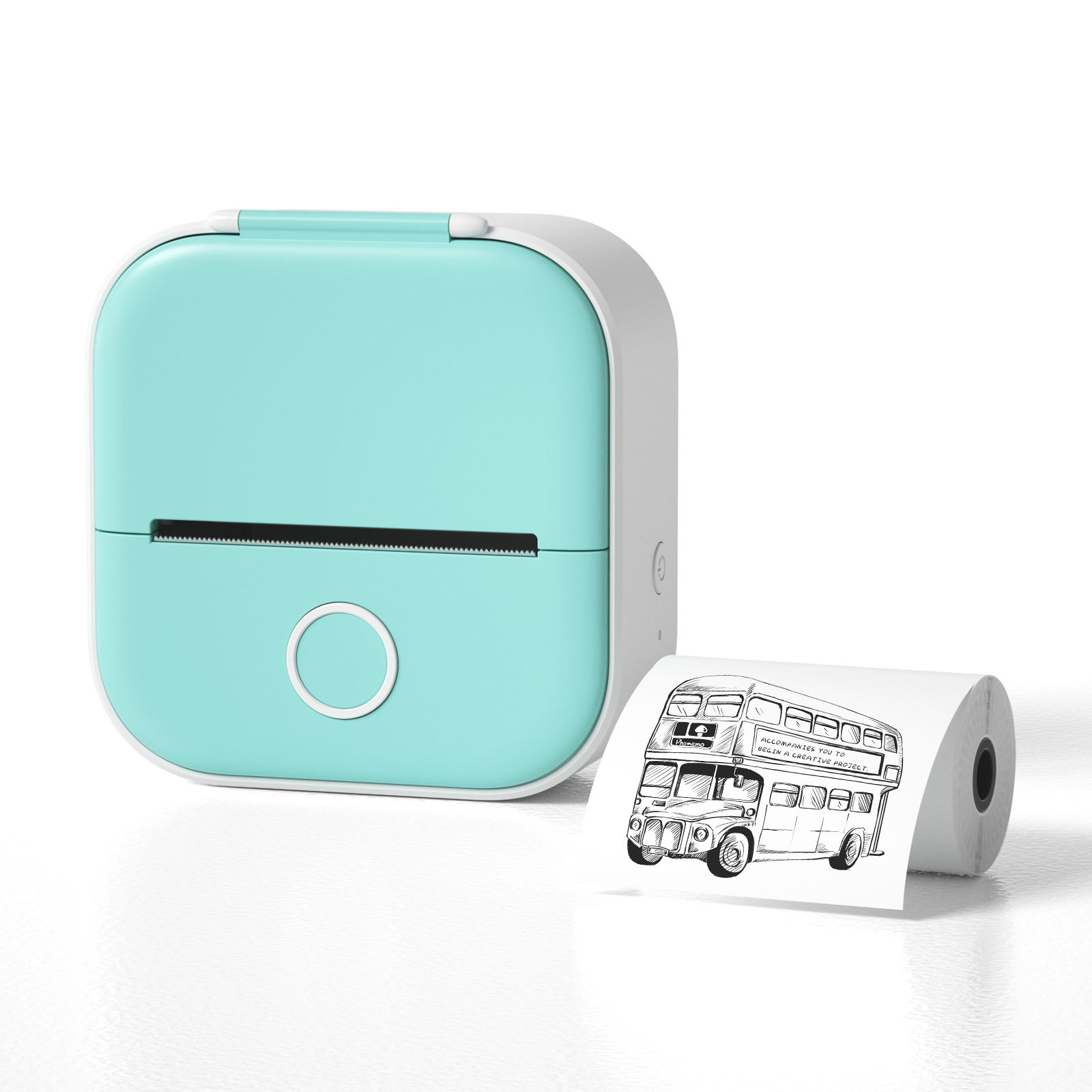 Portable Mini Bluetooth Thermal Label Printer (All green set) Video