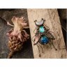 Blue Space Bug Brooch