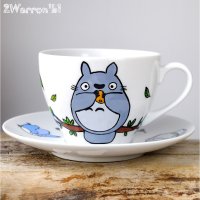 Handmade My Neighbor Totoro - Characters V.2 Mug with Saucer