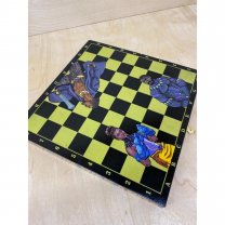 Handmade Black Panther (Yellow) Everyday Chess