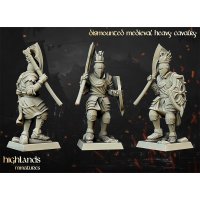 Dismounted Medieval Heavy Cavalry Figure (Unpainted)