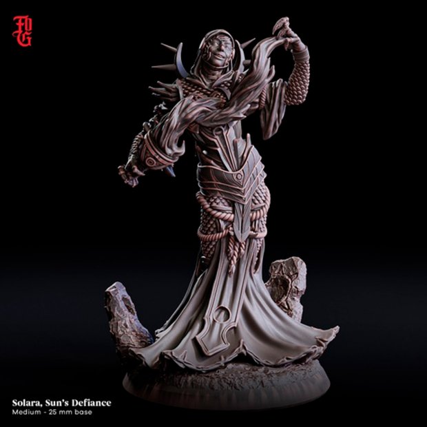 Solara - Summoner of the Sun, Priestess Figure (Unpainted)