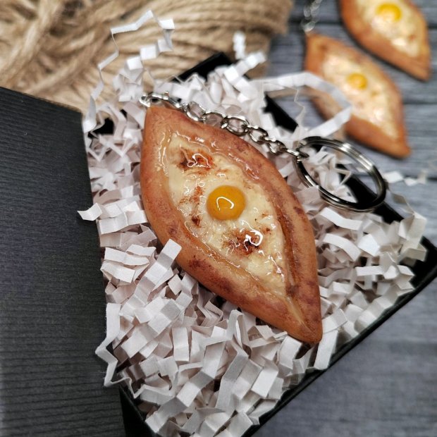 Khachapuri in Adjarian style Keychain