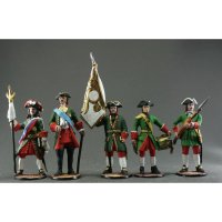 Peter The Great With Soldiers V.2 Set Of 5 Figures