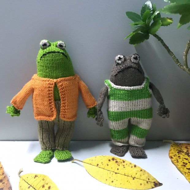 Frog and Toad Soft Knitted Toys (2pcs)