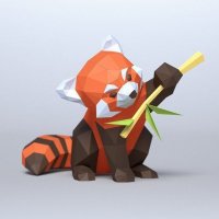 Red Panda 3D Building Set