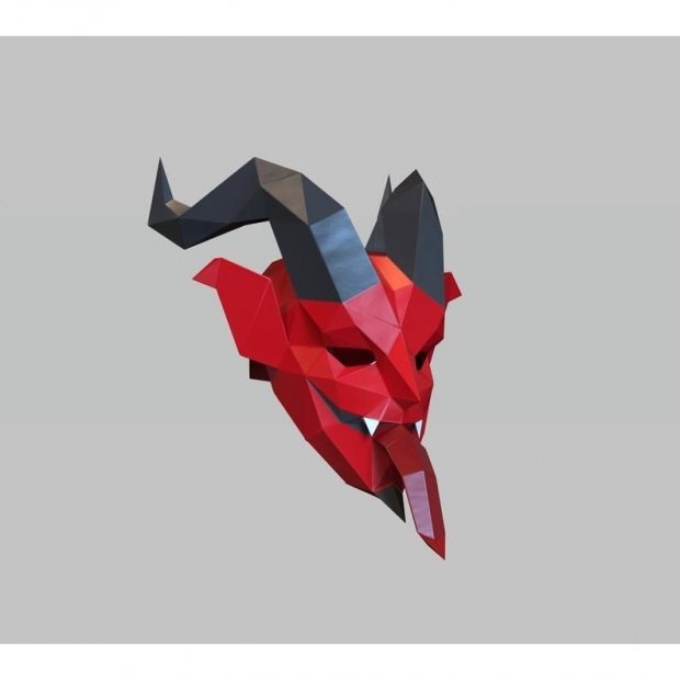 Demon Mask 3D Building Set