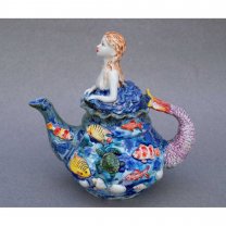 Mermaid Among Fishes Teapot