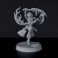 Sorceress with fiery swords Figure (Unpainted)