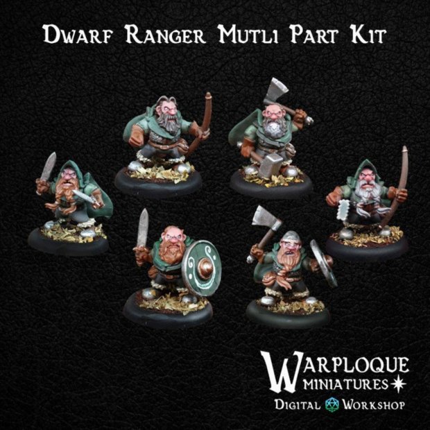 Dwarf Ranger Mutli Part Figure (Unpainted)