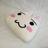 Cute White Cartoon Cat Pillow