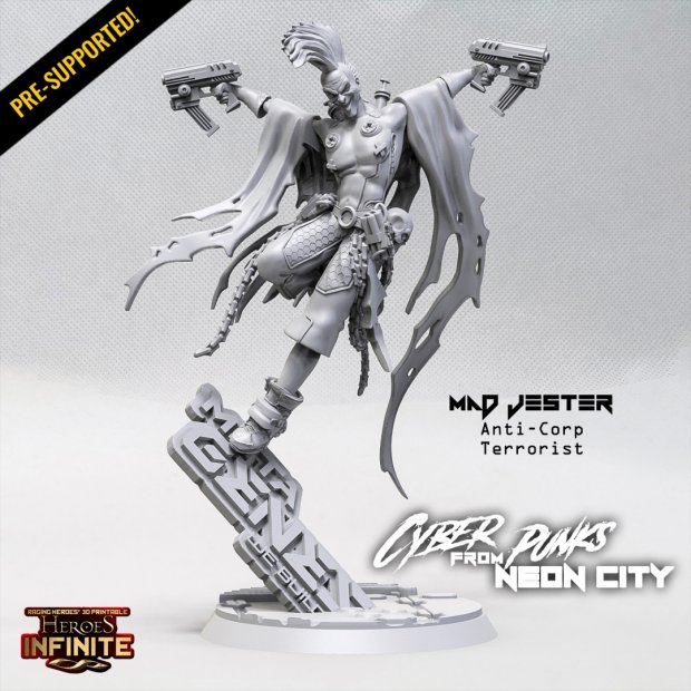 Mad Jester Anti-Corp Terrorist Figure (Unpainted)