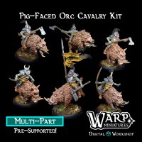 Pig-Faced Orc Cavalry Kit Figure (Unpainted)