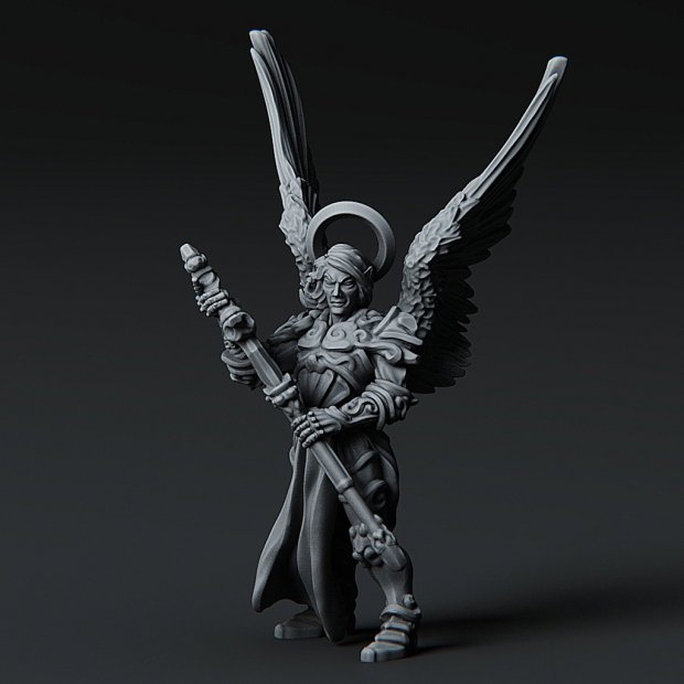 Maiden with a sword Figure (Unpainted)