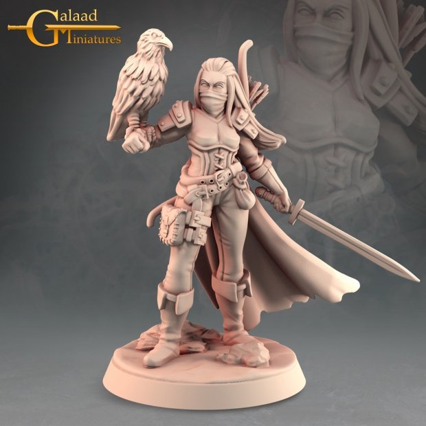 Bandit scout with a hawk Figure (Unpainted)