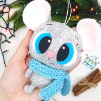 Handmade Mouse With Big Eyes Plush Toy