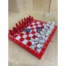 Handmade Little Owls (Red) Everyday Chess