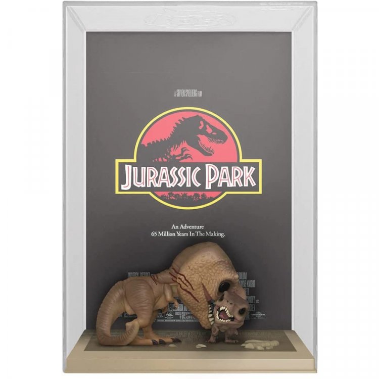 Funko POP Movie Poster: Jurassic Park - Tyrannosaurus Rex and Velociraptor Figure
