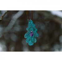 Blue Oak Pendant Necklace