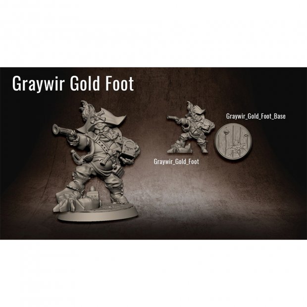 Engraving golden leg Figure (Unpainted)
