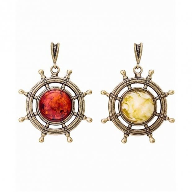 Ship's Wheel Pendant Necklace