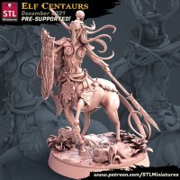Armored Elf Centaur Figure (Unpainted)