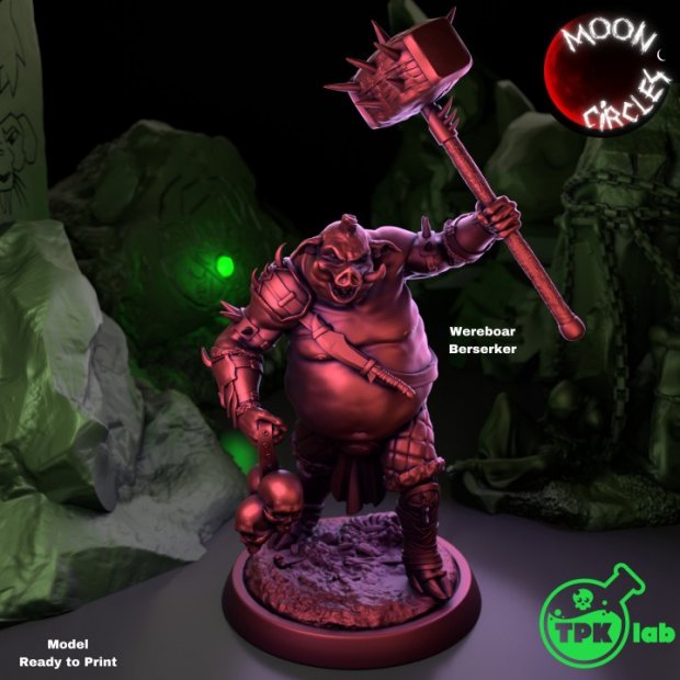 Wereboar Berserker Figure (Unpainted)