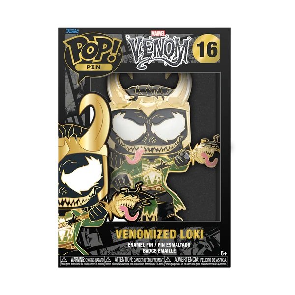 Funko POP Pin: Marvel Venom - Venomized Loki Enamel Pin