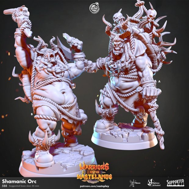 Shamanic Orc Figure (Unpainted)