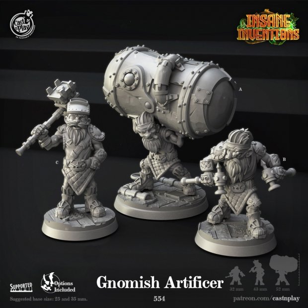 Gnomish Artificer Figure (Unpainted)