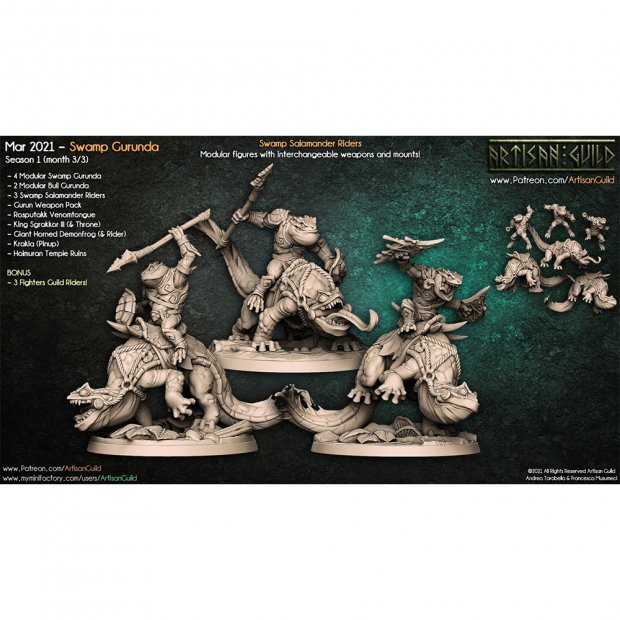Swamp Salamander Riders Figure (Unpainted)