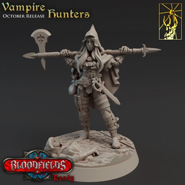 Vampire hunter with a big ax Figure (Unpainted)