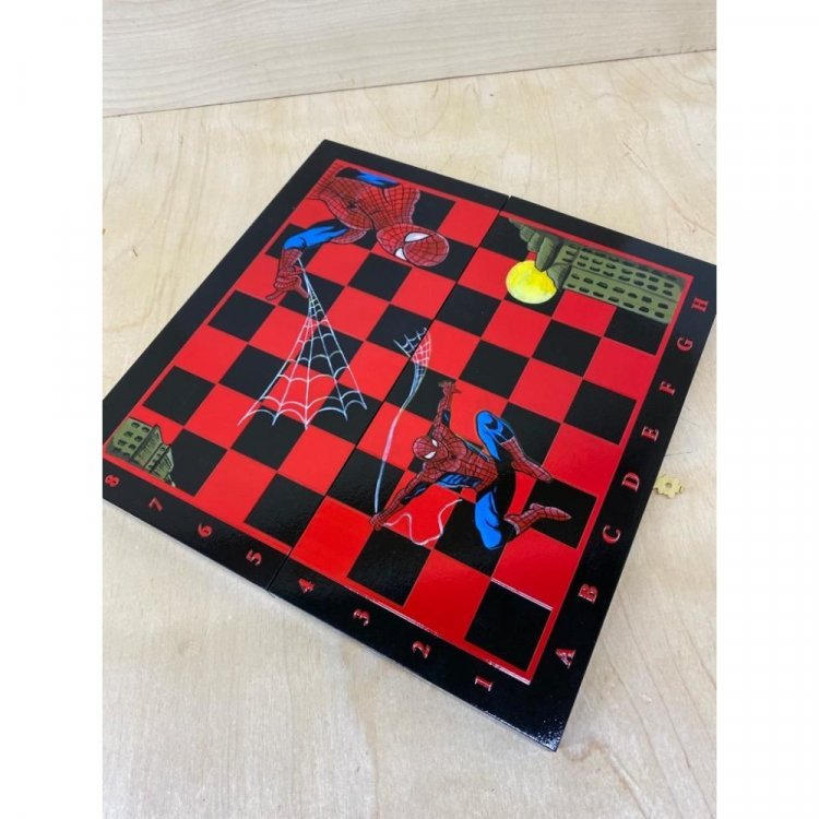 Handmade Spider-Man (Red) Everyday Chess